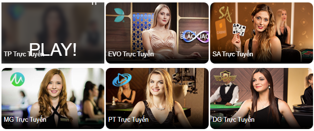 Giao diện sảnh Live Casino cực mượt